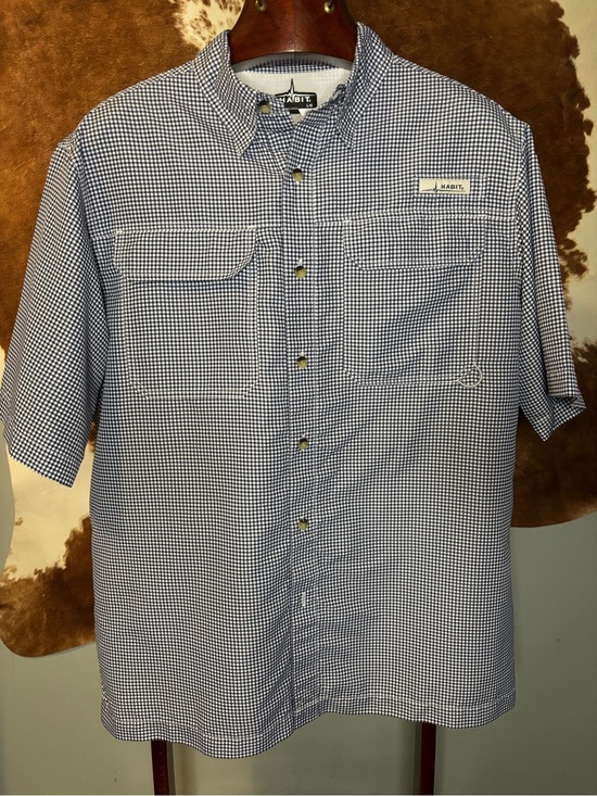 Habit Other - Habit Performance Fishing Shirt Men’s Large | Check Plaid Short Sleeve Outdoor